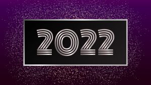 2022 logo with glitter in the background